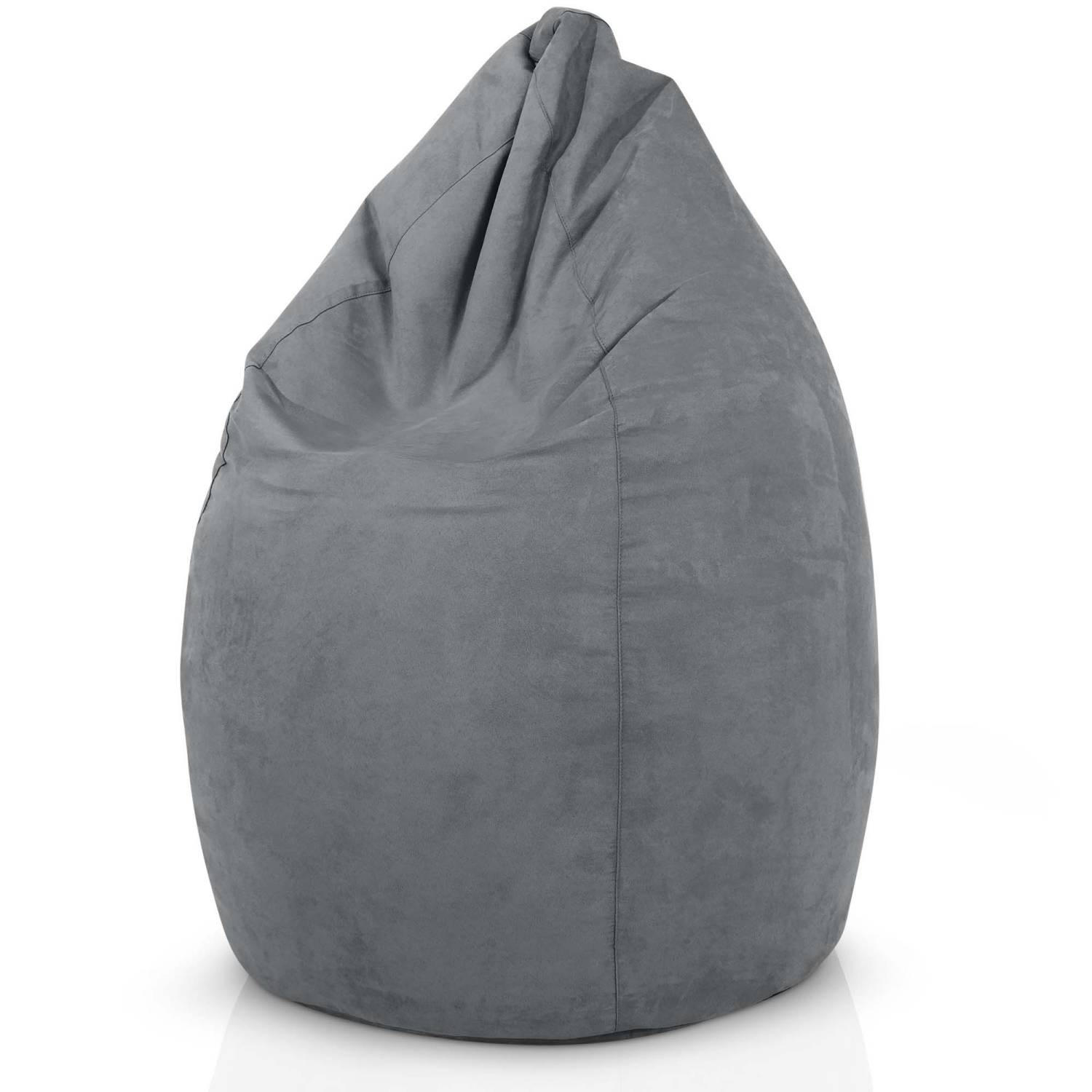 SITZSACK "Drop" 60x60x90cm - 220L - Grau, Textil (60/90/60cm) - Green Bean