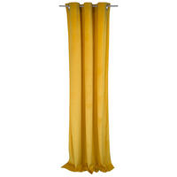 BLICKDICHTER ÖSENVORHANG French Velvet - Gelb, Textil (135/0.5/245cm) - Tom Tailor