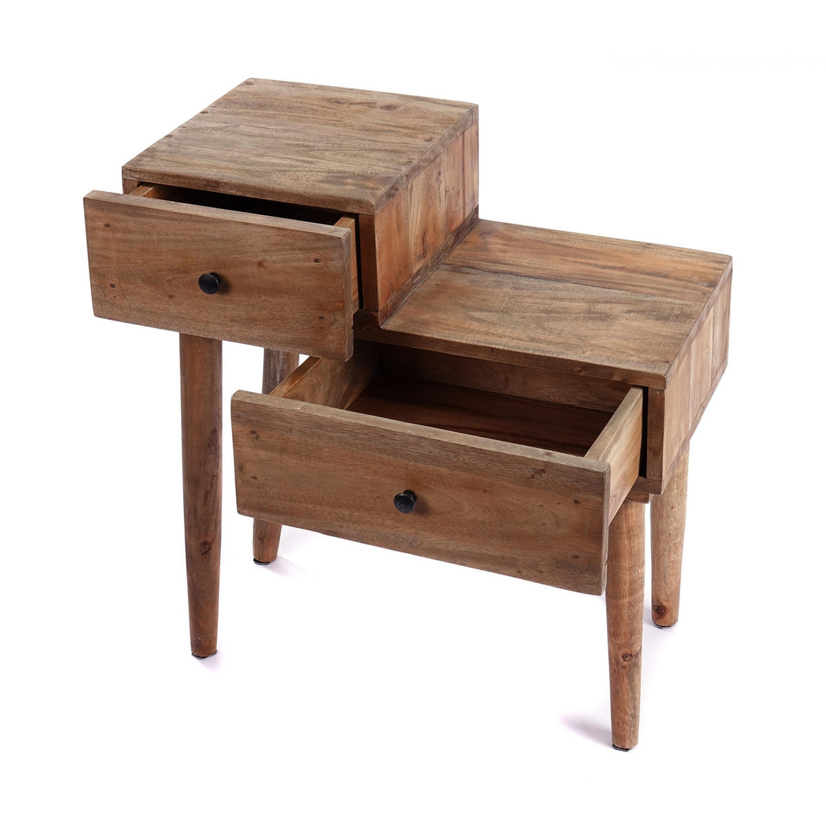 SIDEBOARD Level Mahagoni Massivholz, 2 Schubladen naturfarben - Naturfarben, Holz (63/66/36cm) - CREEDWOOD