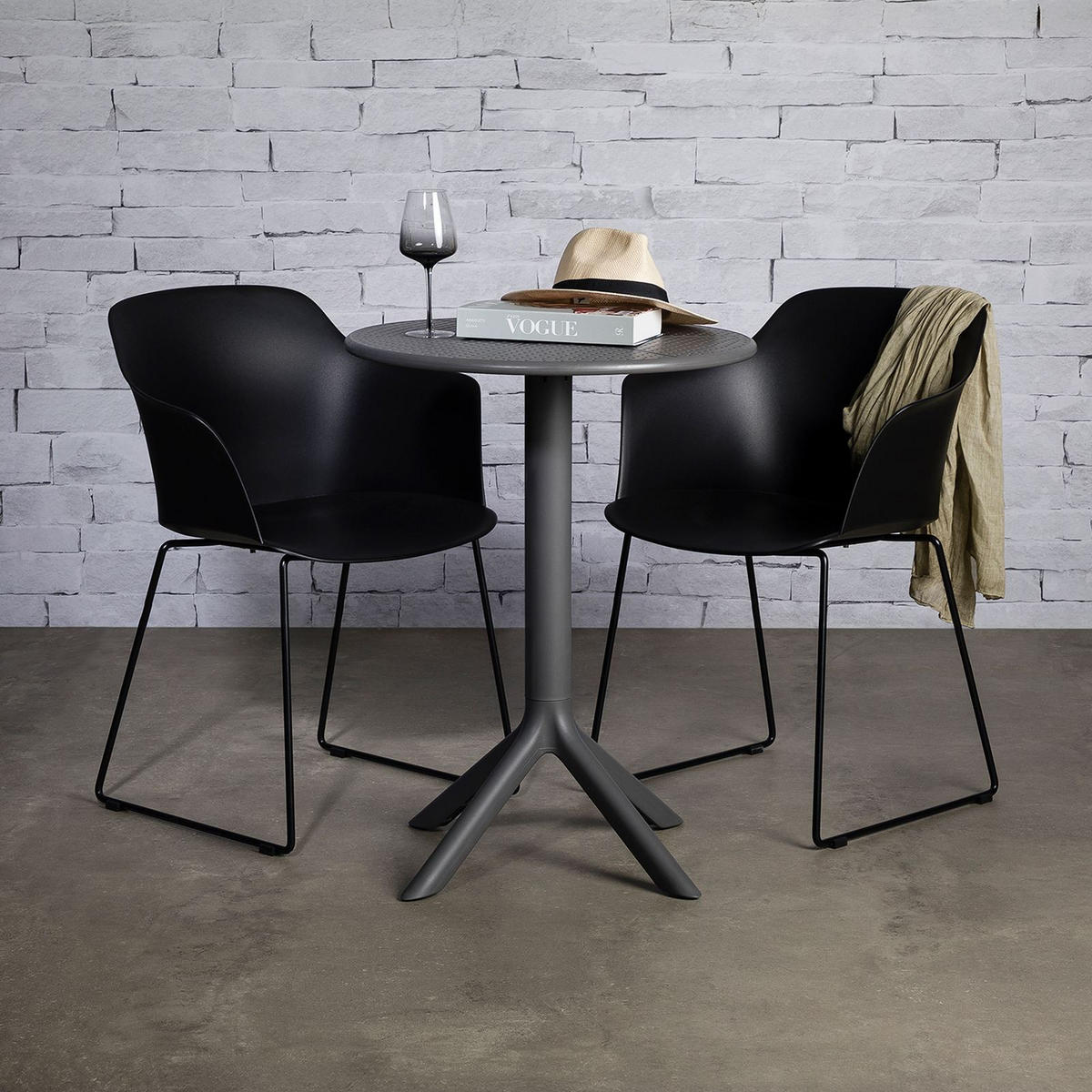 GARTENTISCH LUZ grau - Grau, Kunststoff (60/60/76cm) - IDIMEX