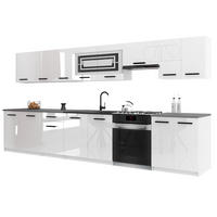 KUCHYNSKÁ linka Italia 3 320 cm, s pracovnou doskou, biela s vysokým leskom - biela s vysokým leskom, drevo (320/143/60cm) - B BELINI GROUP