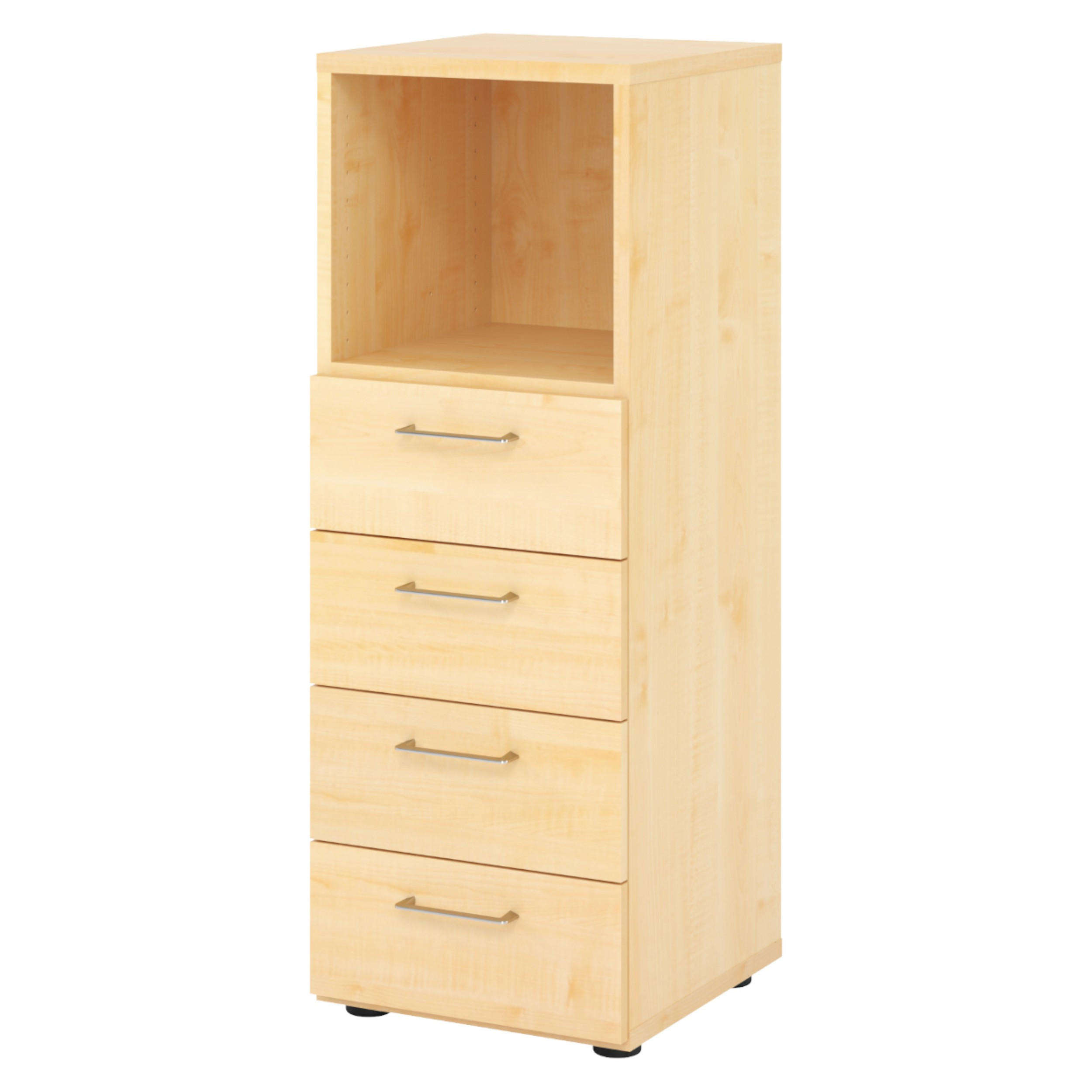 SCHUBLADENSCHRANK - 4 Schübe 42/40/110 cm in Ahornfarben - Ahornfarben, Holzwerkstoff (40/110/42cm) - bümö