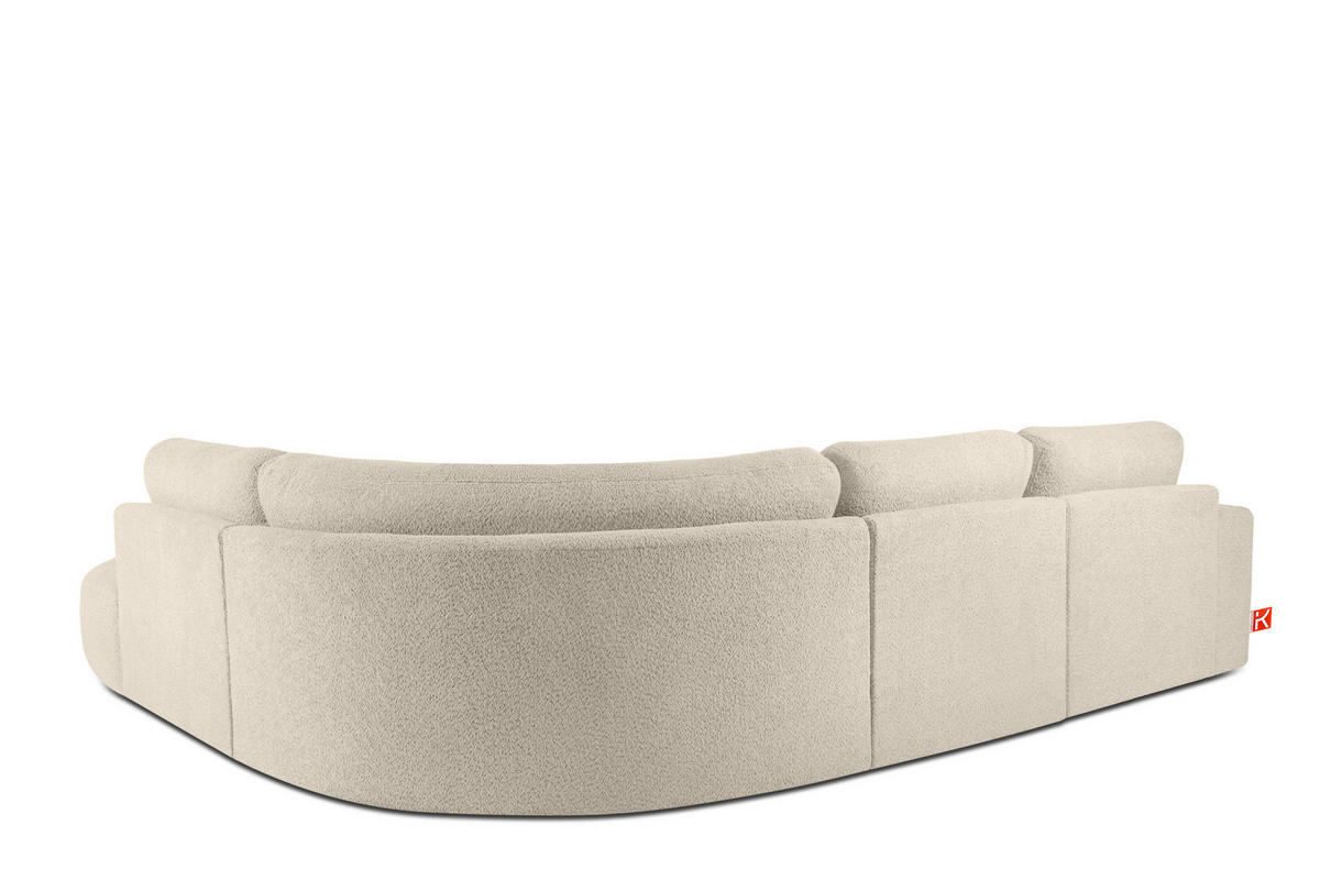 ECKSOFA RECHTS ZUCCO, Hellbeige - Hellbraun, Holz/Holzwerkstoff (304/293cm) - KONSIMO®