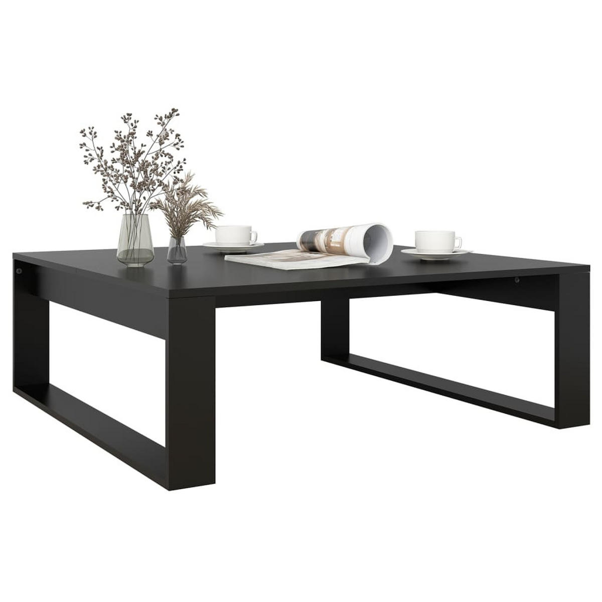 COUCHTISCH Schwarz 100x100x35 cm Holzwerkstoff - Schwarz, Holzwerkstoff (100/100/35cm) - furnicato