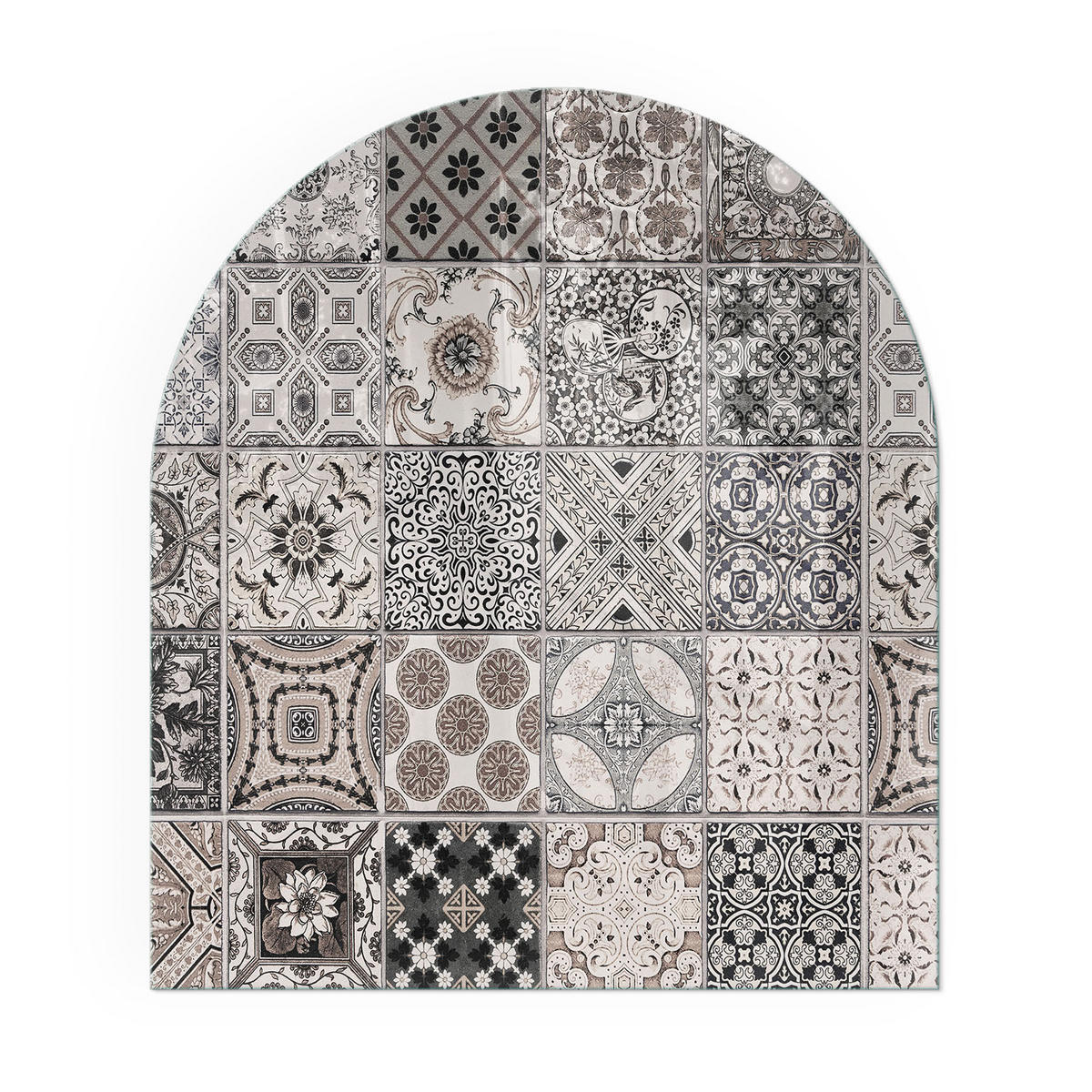 GLASPLATTE für Kamin 80x70 cm - Schwarz, Glas (80/70/0.4cm) - TULUP