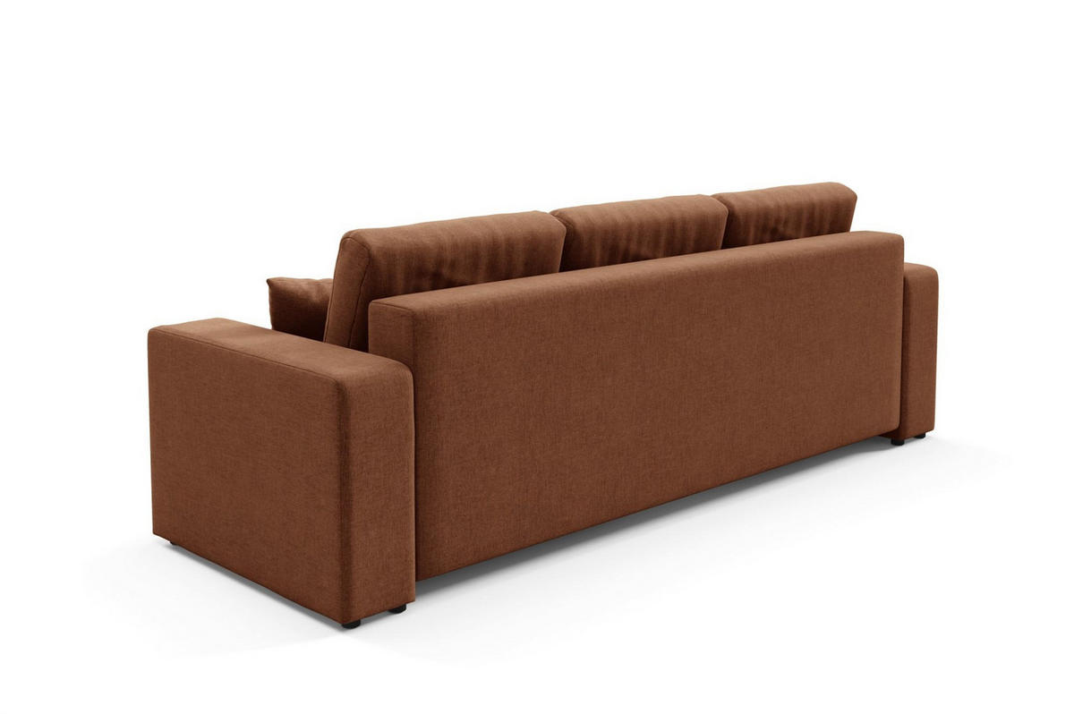 SCHLAFSOFA Augusto - Kupferfarben, Holzwerkstoff/Textil (244/82/102cm) - Fun Möbel