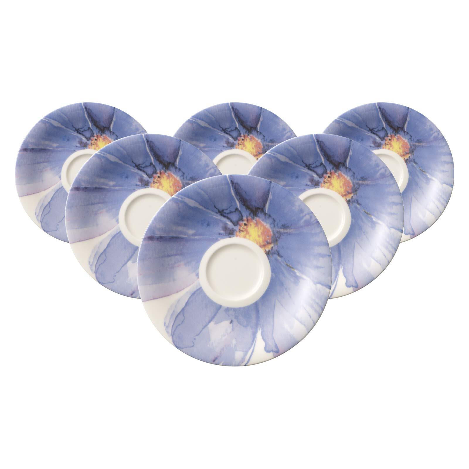 MOKKA-/ESPRESSOUNTERTASSEN Mariefleur Gris Basic bunt ø 12 cm 6er Set - Multicolor, Keramik (12cm) - Villeroy & Boch