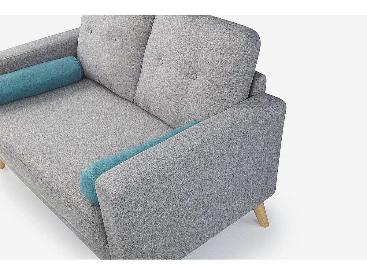 SOFA - 2 Personen - stoff - grau Tatum - Grau, Textil (130/83/81cm) - Vente-Unique