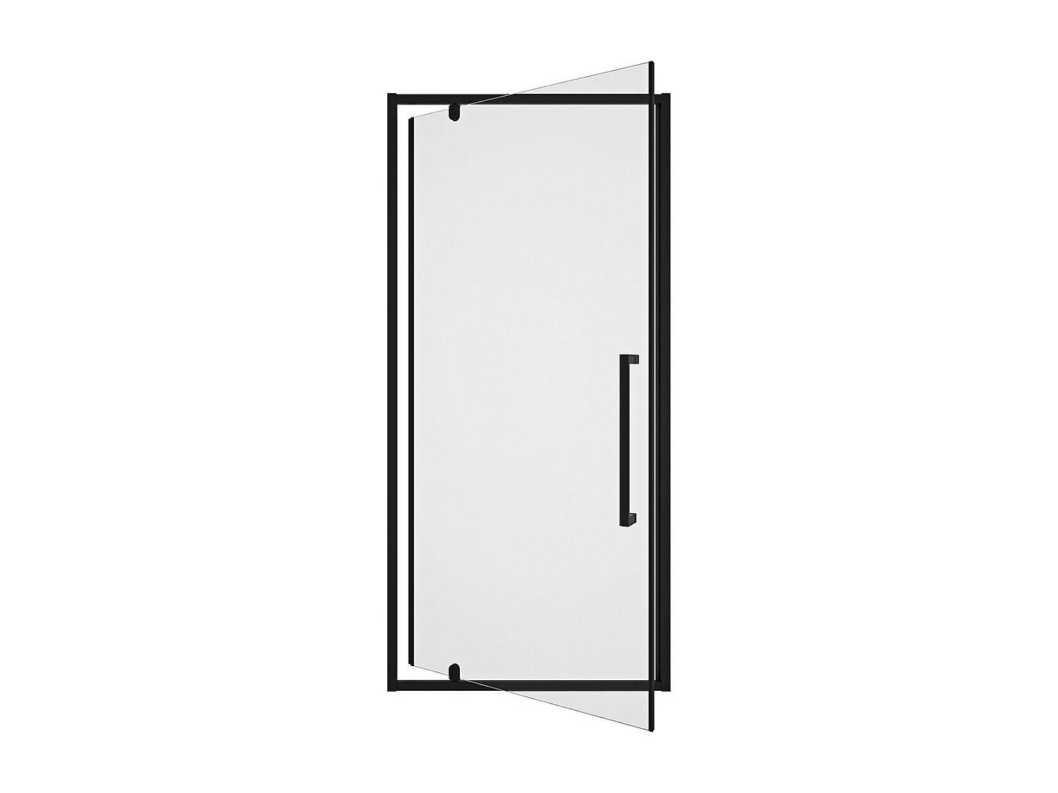 Thumbnail - Vente-Unique Duschtür, Schwarz, Metall, Uni, 80x195 cm, Badezimmer, Baden & Duschen, Duschtüren