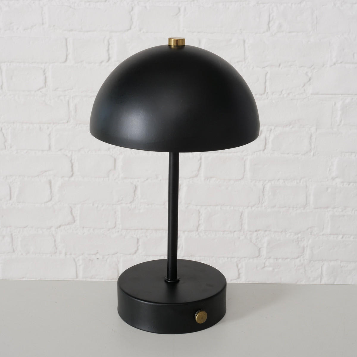 NACHTTISCHLAMPE Pilz Petunia 25 cm - Schwarz, Metall (15/15/26cm) - Boltze Home
