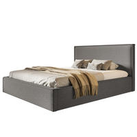 BETT 160x200 - Polsterbett mit Bettkasten und Holzrahmen - Modern Betten - Kuscheliger Catch-Me-Stoff - Kollektion Milano - Grau - Grau, Holz/Textil (160/200cm) - Alpi-Möbel