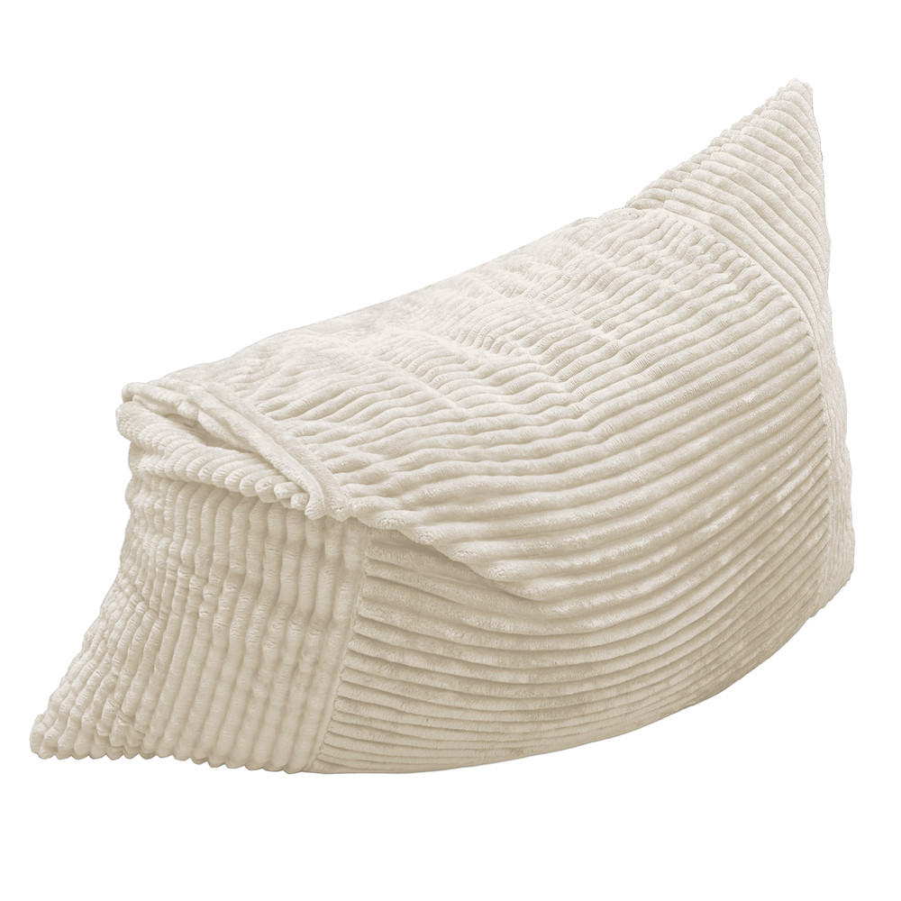 SITZSACK Umwandelbar Stoff 180x125 cm Beige Bequem - Weiß, Textil (125/26/180cm) - Raelunyi