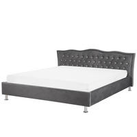 BETT 180/200 cm Dunkelgrau Metz - Dunkelgrau, Textil (180/200cm) - Beliani