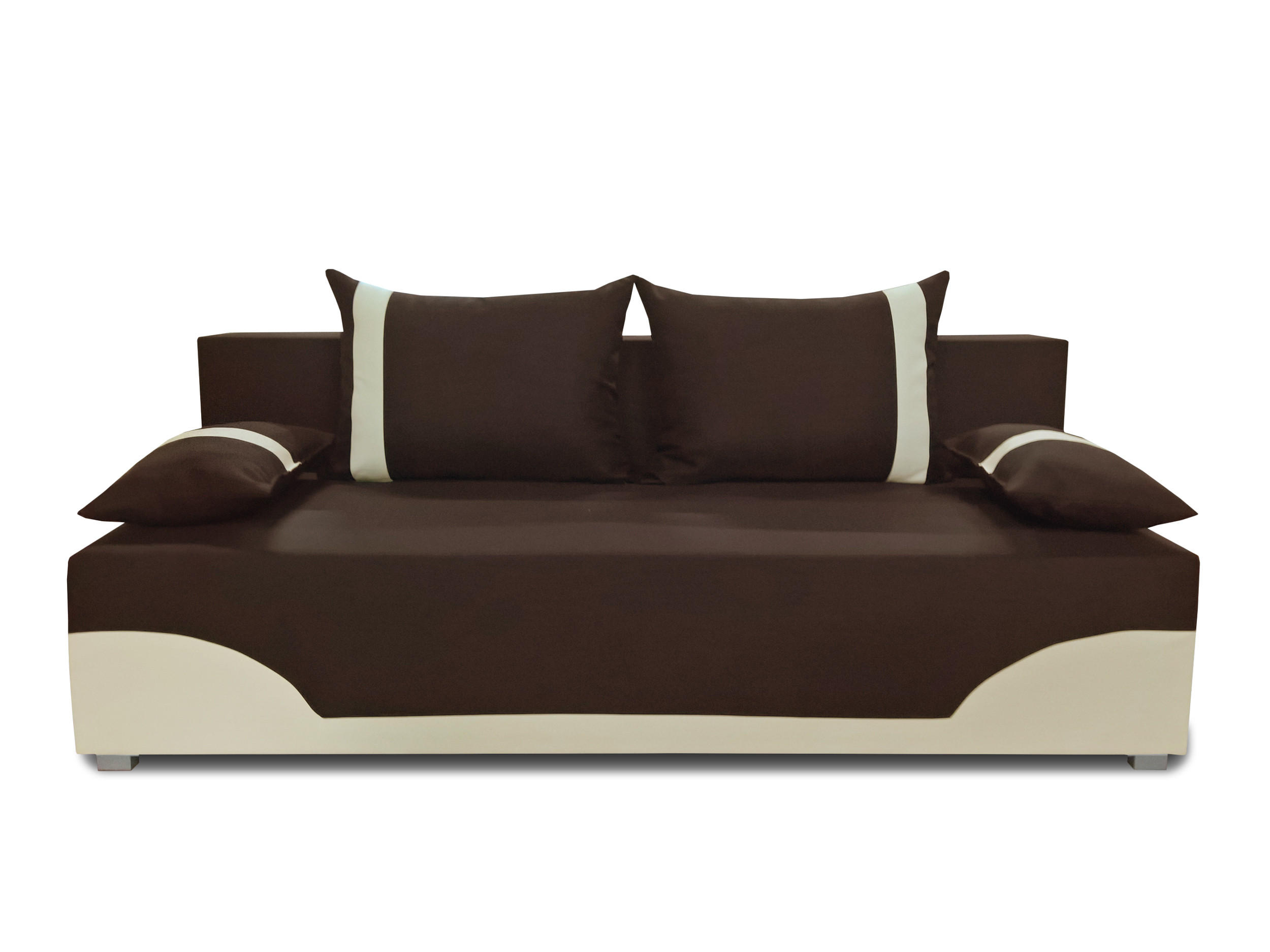SCHLAFSOFA Dario - Silberfarben/Braun, Holz/Kunststoff (200/83/83cm)