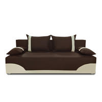 SCHLAFSOFA Dario - Silberfarben/Braun, Holz/Kunststoff (200/83/83cm)