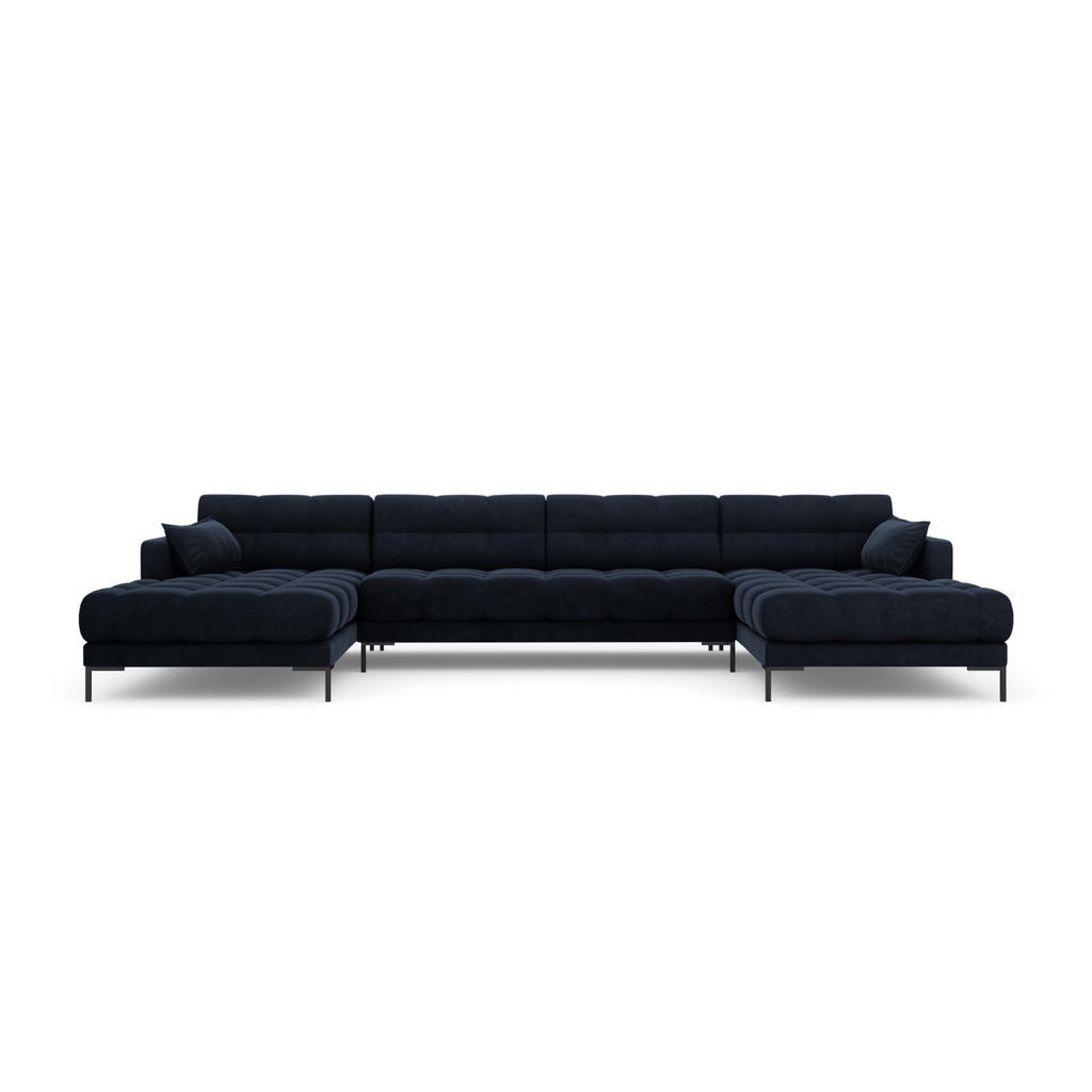 Thumbnail - Micadoni Panoramasofa, Dunkelblau, Textil, 6-Sitzer, U-Form, 185x75x383 cm, Hergestellt in Europa, Oeko-Tex®, Wohnzimmer...