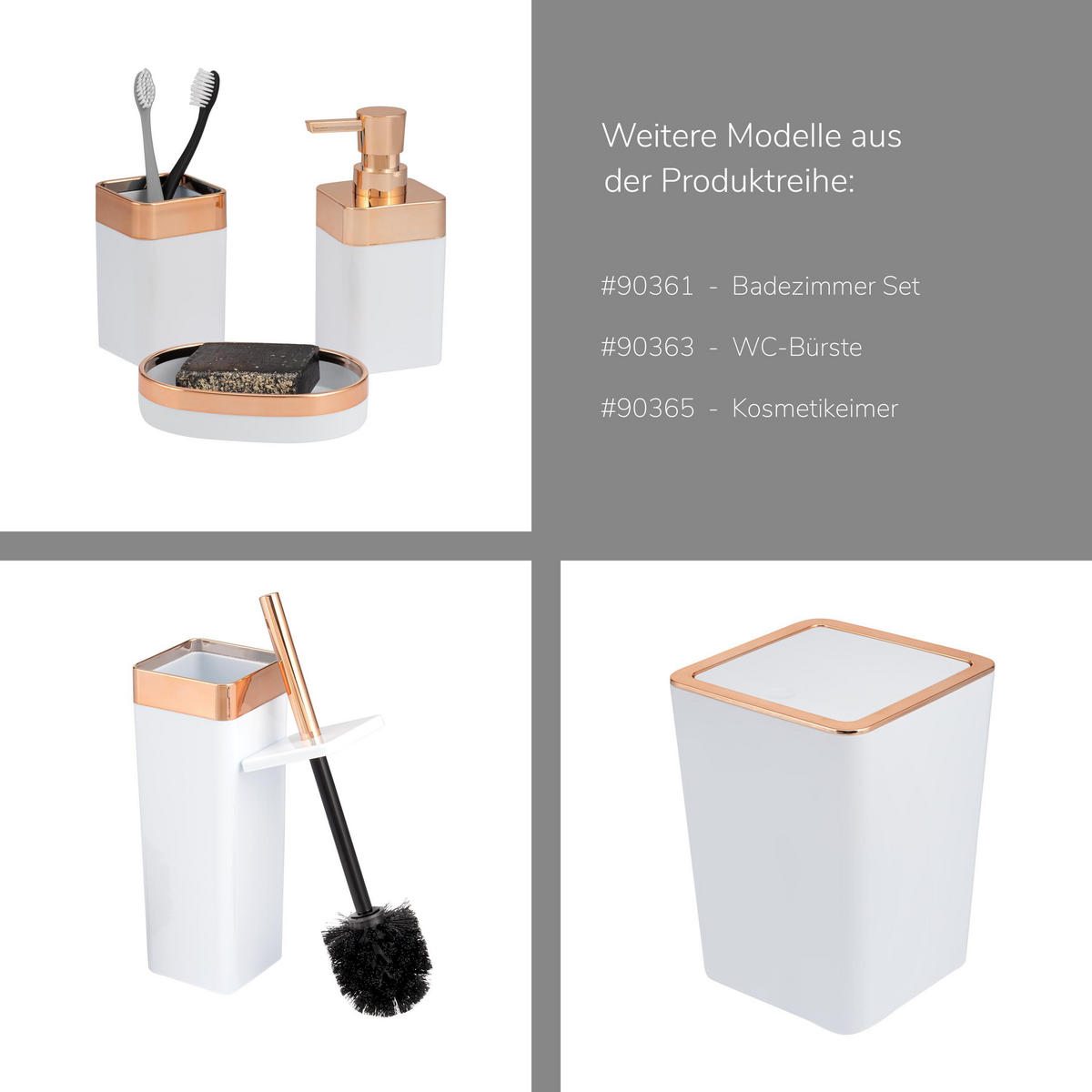 WC-GARNITUR SAVONA, weiß - Weiß, Kunststoff (9.5/37/9.5cm) - bremermann