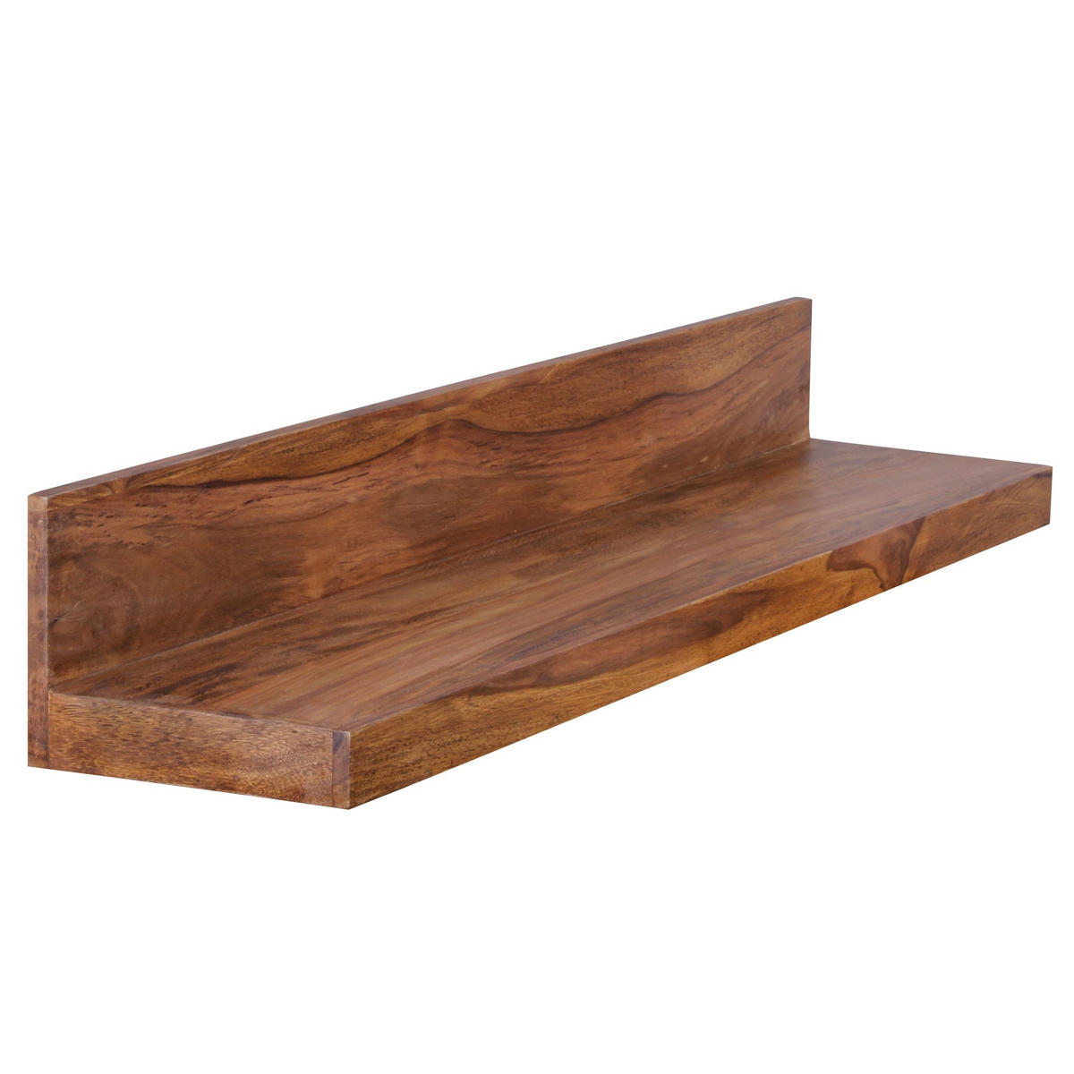 WANDREGAL MUMBAI Massivholz Hängend Landhausstil, Dunkelbraun 110x24x17 cm - Braun, Holz (110/17/24cm) - KADIMA DESIGN