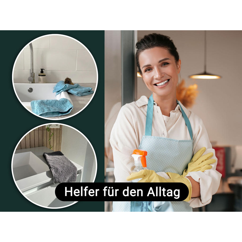 Thumbnail - Zollner Reinigungstücher,, Mehrfarbig, Textil, 30x30 cm, Oeko-Tex® Standard 100, Kochen, Geschirrtücher & Schürzen, Gesc...