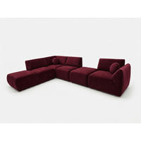 ECKSOFA Cordoba Modulares Links Bordeaux - Bordeaux, Textil (352/244cm) - KS Home Concept