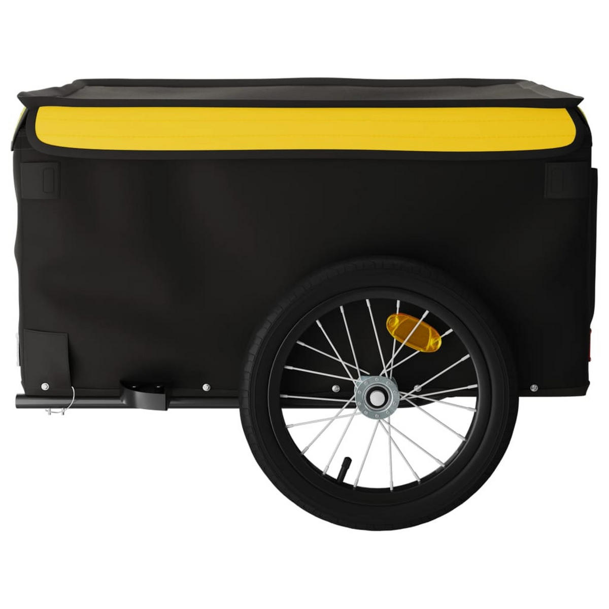 FAHRRADANHÄNGER Schwarz Und Gelb 45 Kg Eisen - Gelb, Metall (62.5/52/124cm) - vidaXL