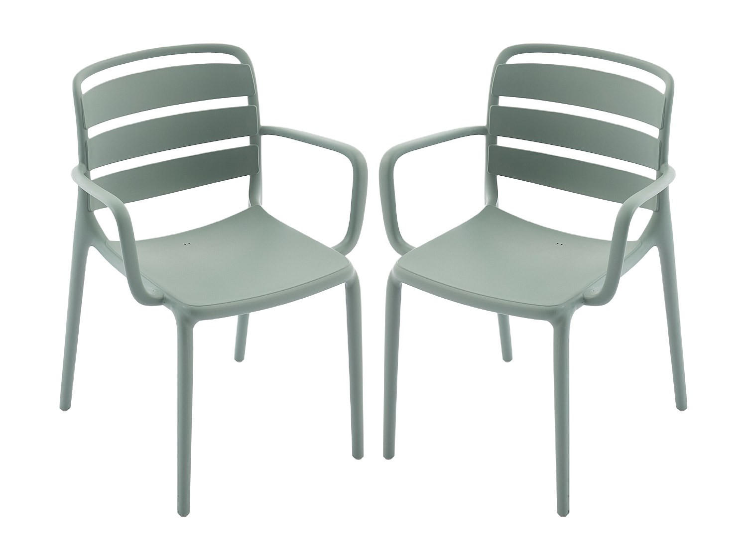 GARTENSTUHL - 2 -Sitzer - Polypropylen - khaki - MOAH - Salbeigrün, Kunststoff (60/81/56.5cm) - Vente-Unique