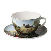 MILCHKAFFEETASSE Claude Monet - Das Künstlerhaus, Fine Bone China - Multicolor, Keramik (0.35L) - Goebel