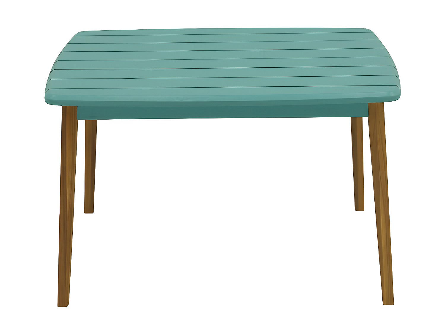 GARTENTISCH - 4 Personen - Holz, Platte - Türkisblau, Hellblau - - Blau, Holz (60/80/50cm) - Vente-Unique