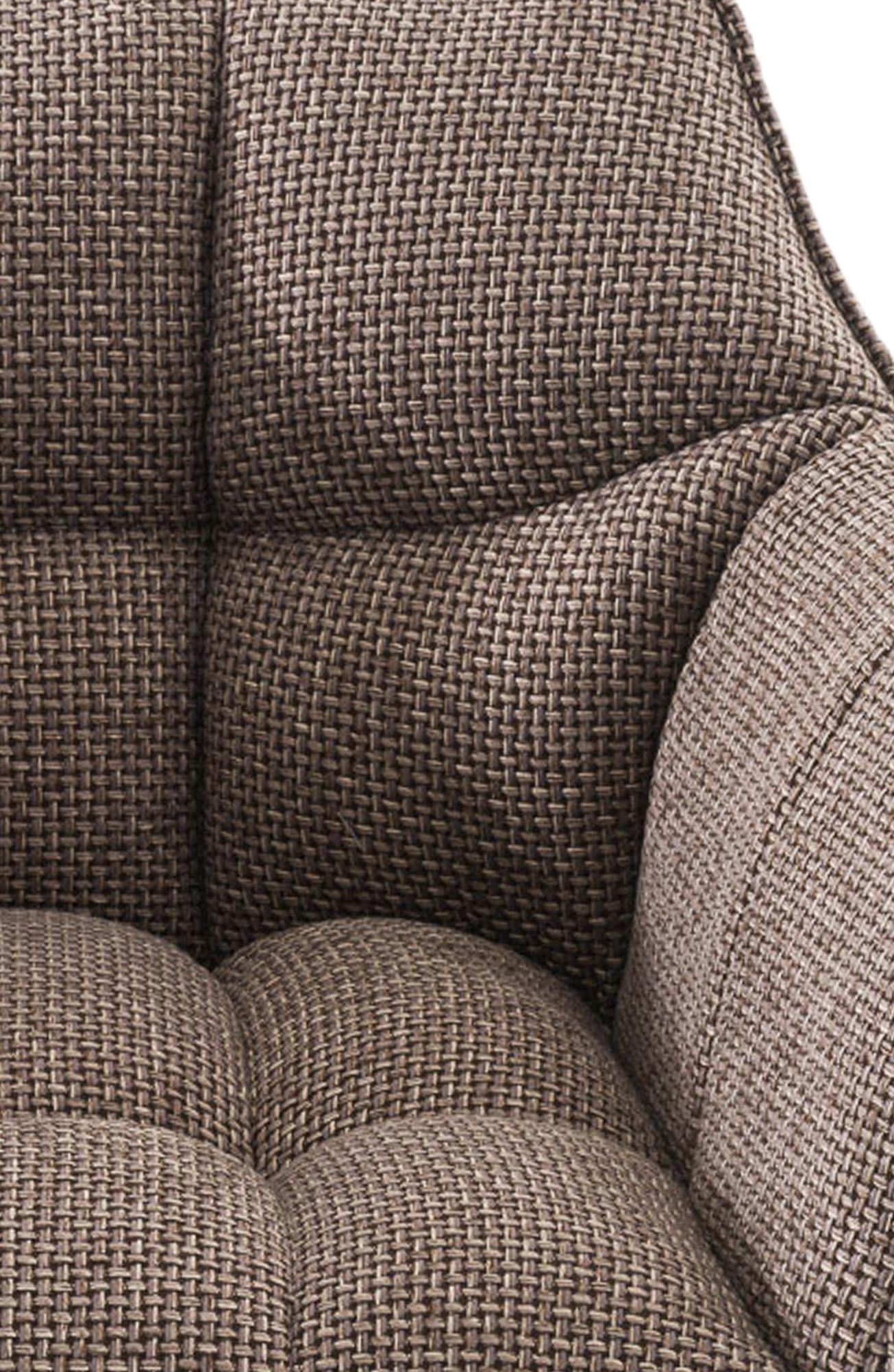 BARHOCKER Stoff terrabraun - Dunkelbraun/Schwarz, Textil/Metall (64/110/48cm) - CLP