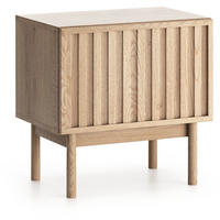 NACHTTISCH Sapporo mit 1 Tür, 50 cm - Eichefarben, Holzwerkstoff (53/53/37cm) - Beautysofa
