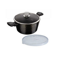TOPF Schwarz 20/20/10.4 cm BH6571 - Schwarz, Glas (20cm) - Berlinger Haus