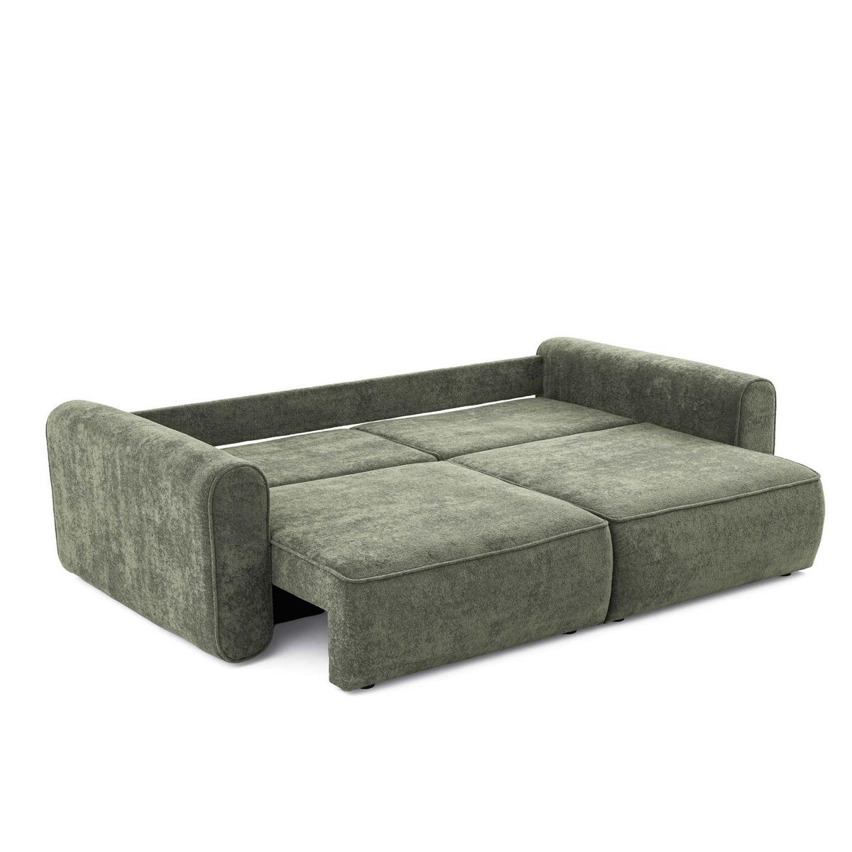 ECKSOFA MOTION mit Schlaffunktion 130x200 Webstoff Grün - Schwarz/Grün, Holz/Textil (250/166cm) - Muffo