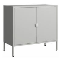 AKTENSCHRANK Hailuoto - Hellgrau, Metall (80/75/40cm) - [en.casa]