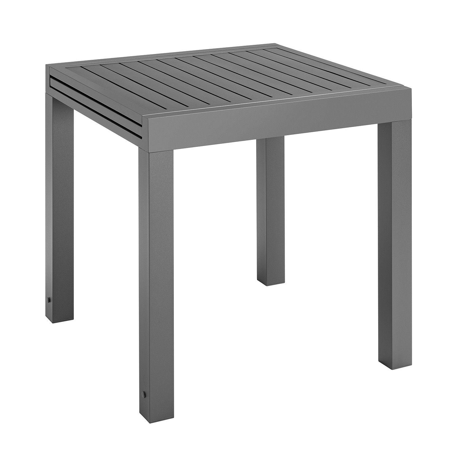 GARTENTISCH Laki grau 70x70x75 cm - Grau, Metall (70/70/75cm) - Juskys