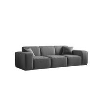 SOFA Celes Premium 3-sitzer Opera Velvet - Dunkelgrau, Holzwerkstoff/Textil (225/73/88cm) - Fun Möbel