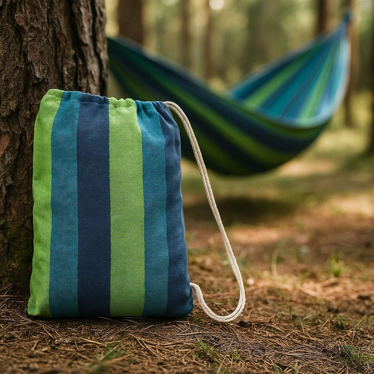 HÄNGEMATTE 185/150 cm, bis 150 kg, für 2 Personen - Grün, Textil (185/1/150cm) - Outtec