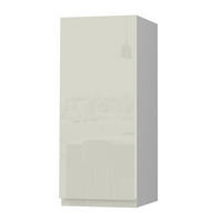 HÄNGESCHRANK Florence W2/30 Grau / RAL 1013 perlweiß HG 30 / 32,5 / 72cm - Türanschlag links - Weiß Hochglanz/Grau, Holz/Holzwerkstoff (30/72/32.5cm) - Feldmann-Wohnen