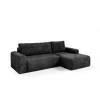ECKSOFA Romeo 3 Sitzplätze Schwarz - Schwarz, Holz (268/163cm) - Petits-meubles