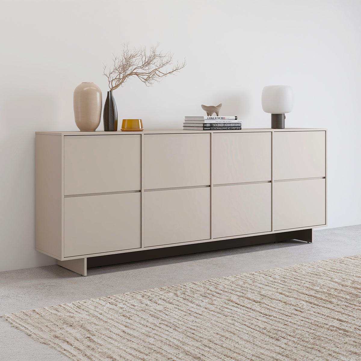 SIDEBOARD Tadao Kašmír - kašmírová, kompozitní dřevo (220.5/88/41.5cm) - Petits-meubles