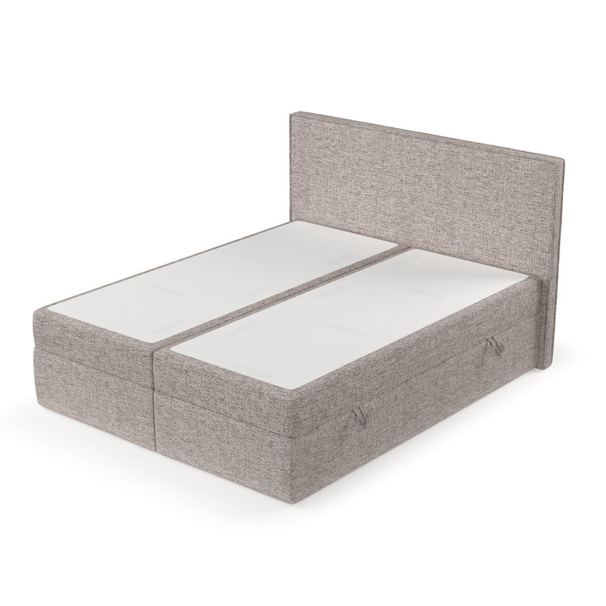 BOXBETT Nuvia 180/200 cm Beige im Neve Stoff - Beige/Schwarz, Holz/Holzwerkstoff (180/200cm) - AltaBeds