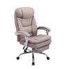 BÜROSTUHL XL Troja, Stoff Taupe - Taupe, Textil/Metall (67/122/67cm) - TPFLiving