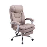 BÜROSTUHL XL Troja, Stoff Taupe - Taupe, Textil/Metall (67/122/67cm) - TPFLiving