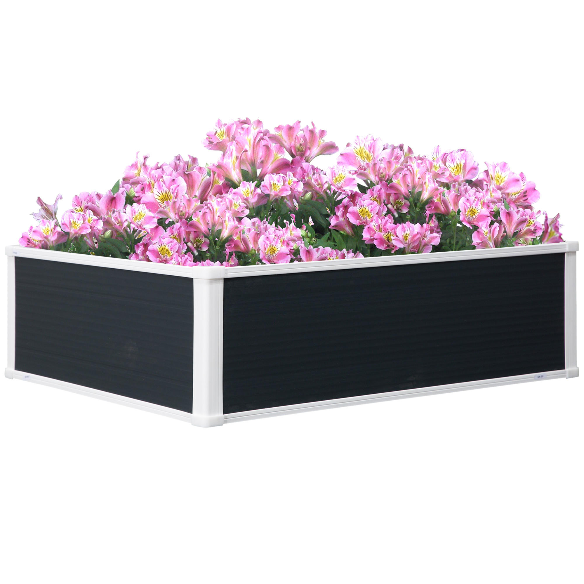 HOCHBEET, Grau, 100 x 80 x 30 cm - Grau, Kunststoff (80/30/100cm) - Outsunny