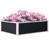 HOCHBEET, Grau, 100 x 80 x 30 cm - Grau, Kunststoff (80/30/100cm) - Outsunny
