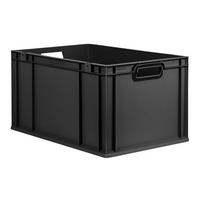 EUROBOX NextGen Color 32x40x60 cm 65 Liter Griffe schwarz offen, Schwarz - Anthrazit/Schwarz, Kunststoff (40/32/60cm) - PROREGAL