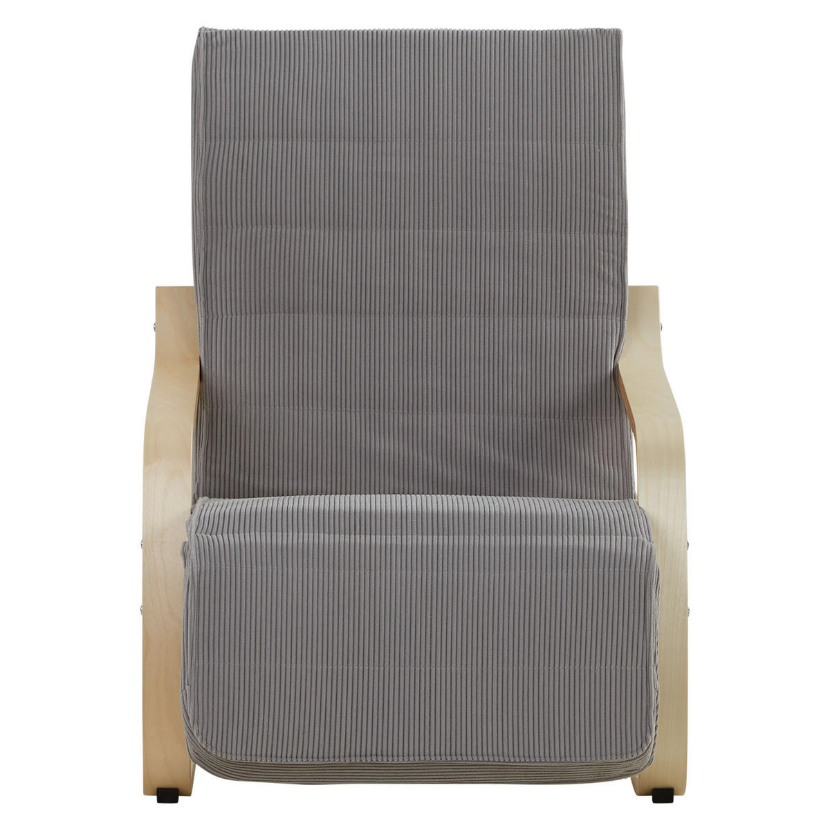 RELAXSESSEL Stoffbezug Grau, Fußstütze - Grau, Textil (66/94/62cm) - Homestyle4u