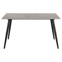 ESSTISCH, Wicklow, Grau, Metall / Keramik, 140 x 80 x 75 cm - Grau, Metall (80/140/75cm) - ebuy24
