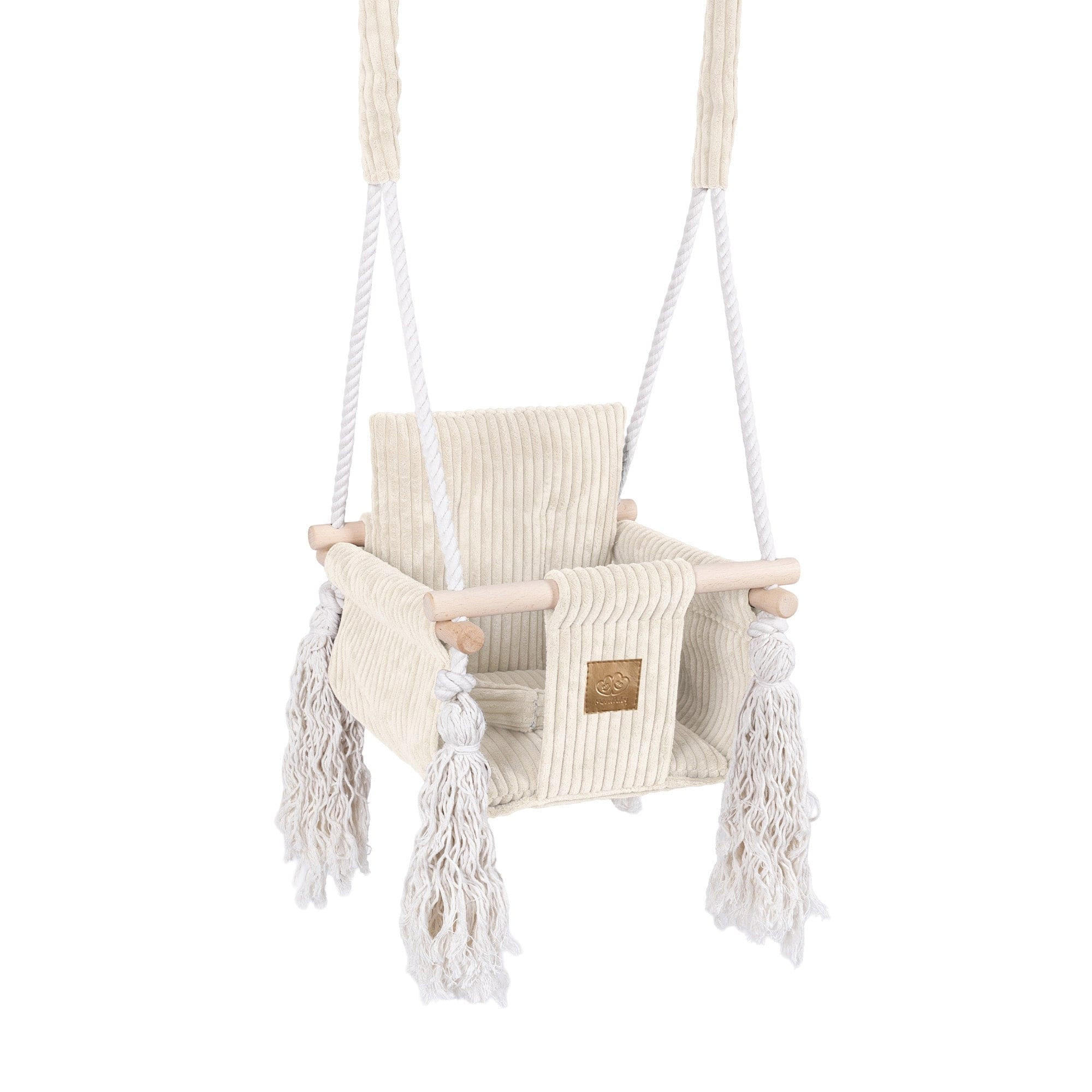 MeowBaby Babyschaukel Beige 35x170x170 cm