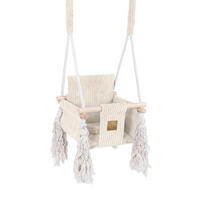 BABYSCHAUKEL zum Aufhängen im Quadrat-Design aus Cord in Vanille - Beige, Textil (35/170/170cm) - MeowBaby
