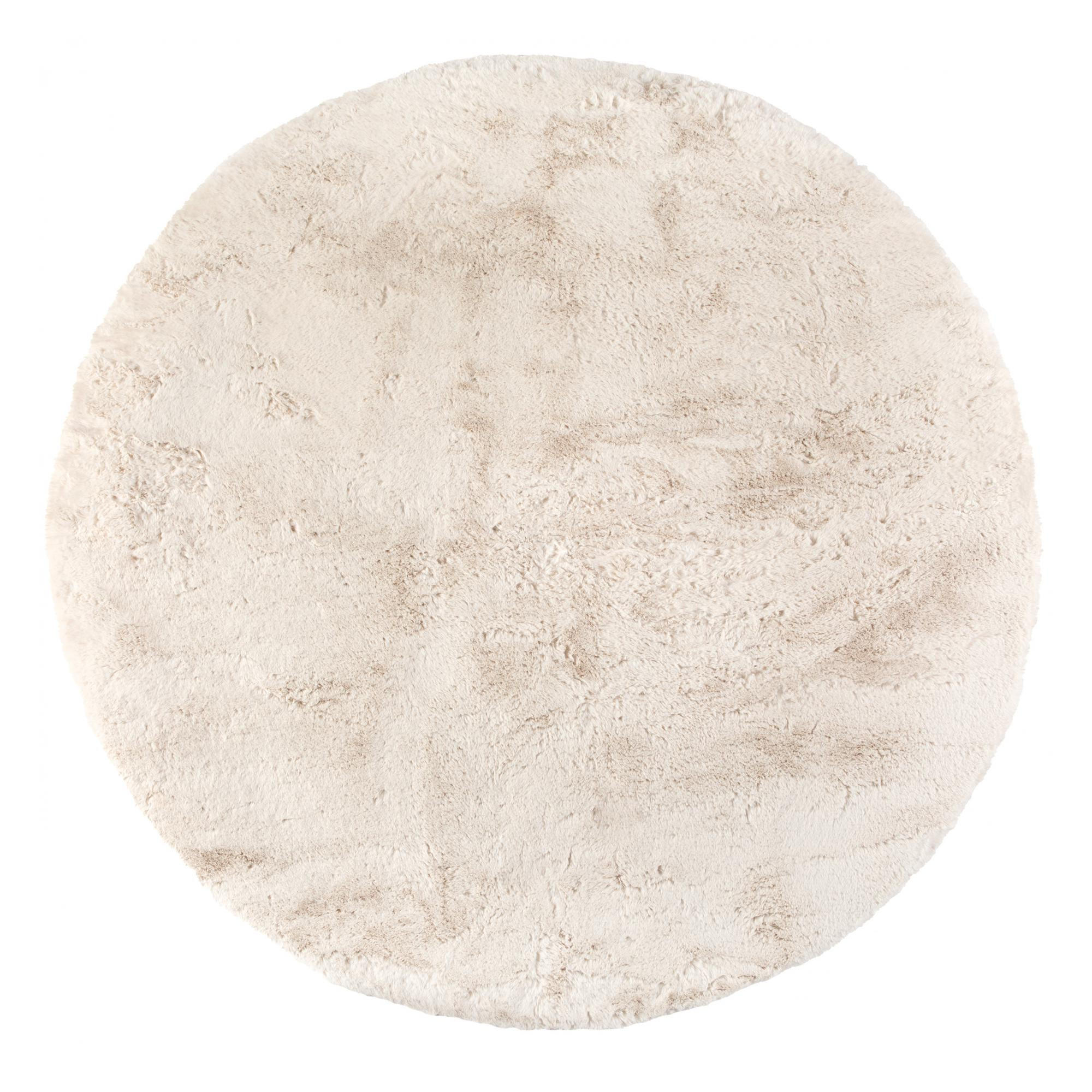 TEPPICH Eddy elfenbein durchmesser 120 cm - Weiß, Textil (120/120cm) - Vivaraise